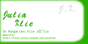 julia klie business card